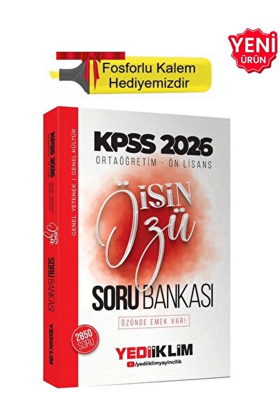 Yediiklim Yayınları 2026 - KPSS Ortaöğretim-Önlisans İşin Özü Tek Kitap Soru ...