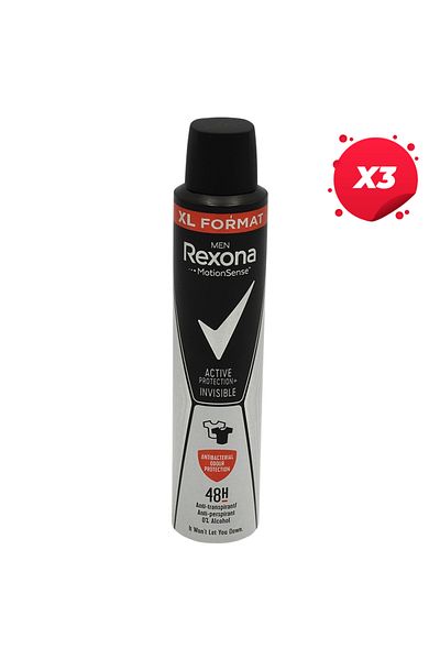 Rexona X3 - ANTIPERSPIRANT DEO 200ML MEN INVISIBLE BLACK&WHITE