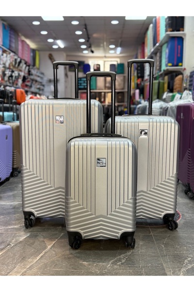 CDS 3’lü Valiz Seti | Kırılmaz Silikon | 4 Tekerlekli | Şifreli Kilit | Sessi...