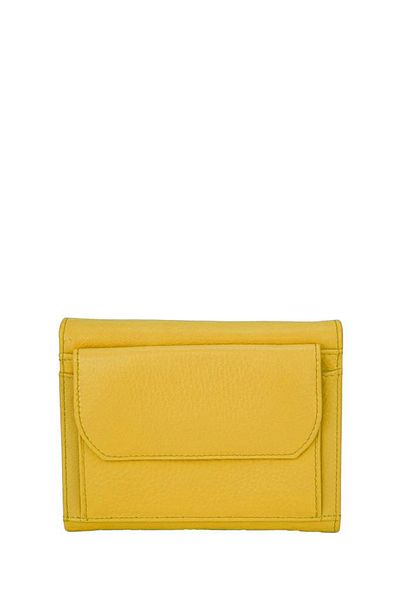 Grande Genuine Leather Women's Wallet Yellow 3206