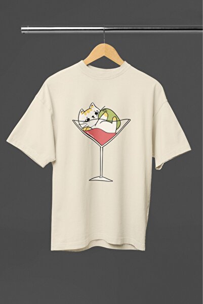 ArtYus TRIOCĂ CU MÂNĂ SCURTĂ CU GÂRĂ ROTUNDĂ IMPRIMATĂ TRANSFER pisică 10 PEN...