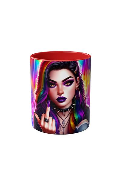 DUBLEMETRE Rock Girl Themed Printed Mug