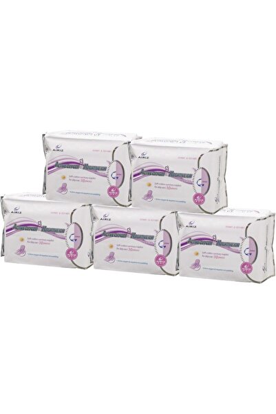 Hepta Collection Tiens Airiz Day 10 قطع فوط صحية نسائية (5 عبوات، 50 قطعة)