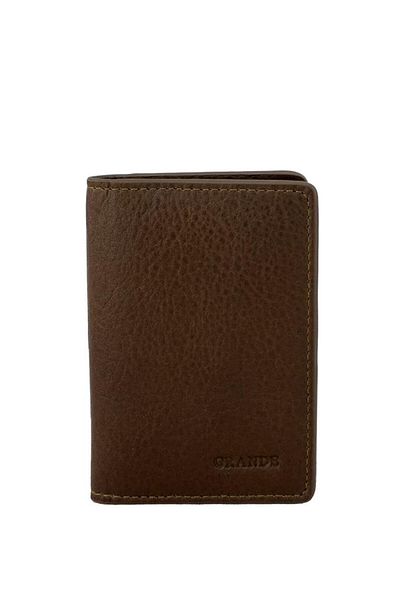 Grande Genuine Leather Men's Card Holder Wallet Brown 855