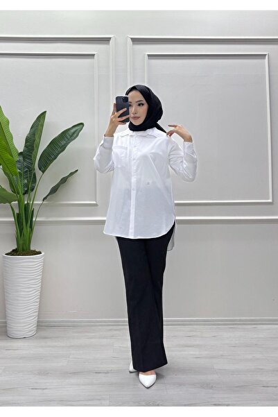 moda acar KETEN DÜZ TUNİK