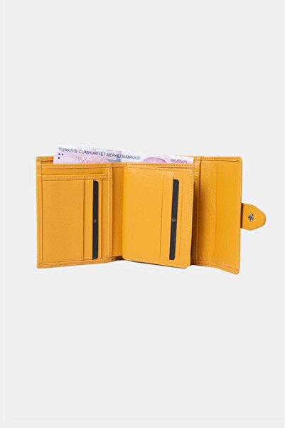 Grande Genuine Leather Women's Wallet Yellow 2633