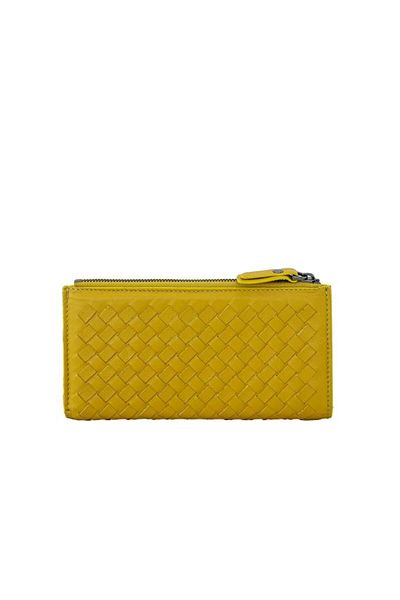 Grande Genuine Leather Women's Wallet Knitted Yellow 2760
