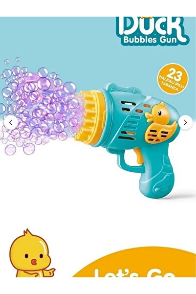 SAZE MAVİ Çok Delikli Pilli Köpük Atan Baloncuk Çıkaran Tabanca Oyuncağı