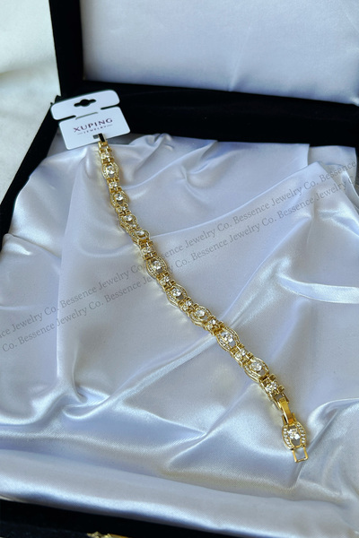 Bessence Jewelry Co Xuping Oval Zirkon Taşlı Çelik Bileklik