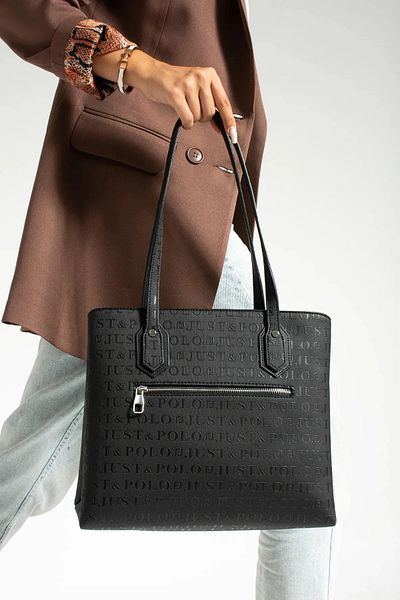 Just Polo Women's Large Size 2 Compartment Handbag Large Tote Bag P344028Mh