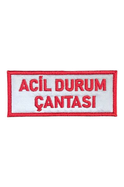 Ex Patch Geantă de urgență reflectorizantă scrisă Peç Patch - 10x4 cm