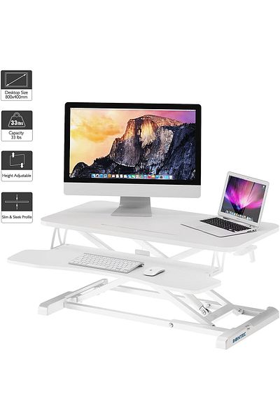 BONTEC Laptop workstation, Bontec, 80x40x50 cm, adjustable, keyboard support, 15 kg max, metal