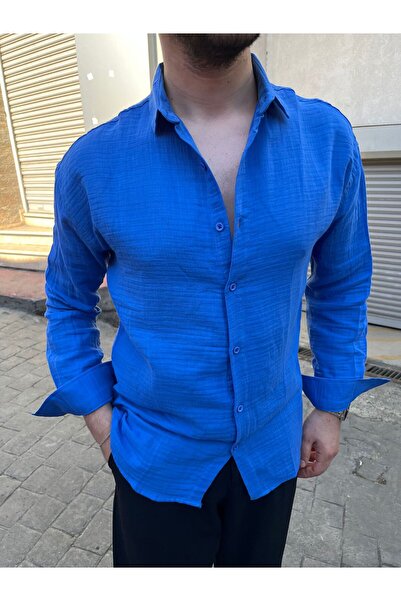 Solvia Officiall Чоловіча бавовняна сорочка з мусліну Old Money Сорочка Літня сорочка