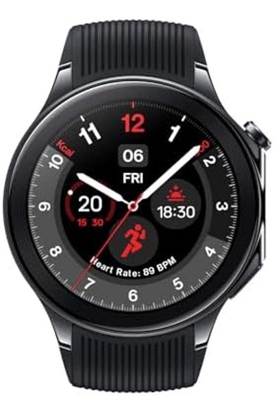 Oneplus Watch 2 Black Steel, 32GB, 100-Hour Battery, Health & Fitness Tracking, Sapphire Crystal Des