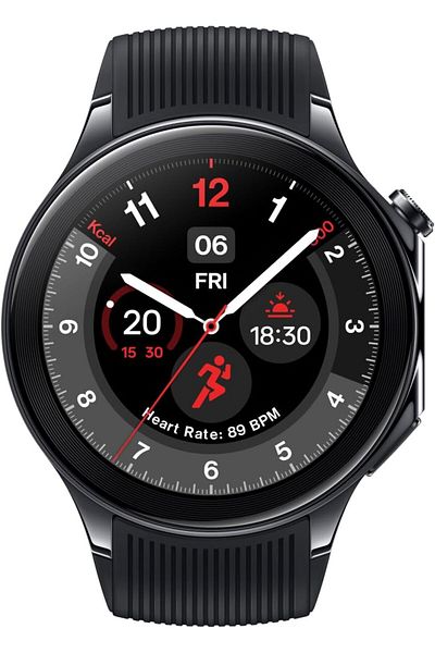 Oneplus Watch 2 Black Steel, 32GB, 100-Hour Battery, Health & Fitness Tracking, Sapphire Crystal Des