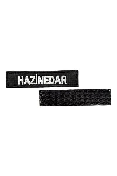 Ex Patch Black Background Treasure Written Embroidery Patch - 9.5X2 cm