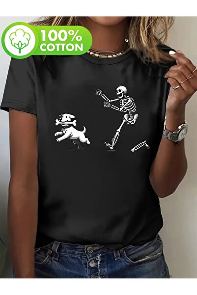 CLASİVA Skeleton Dog Summer Season Product Stylish Modern Design Printed Unis...