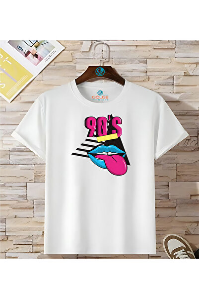 donamod Tricou oversize unisex cu imprimeu S Eye Chest din anii 90