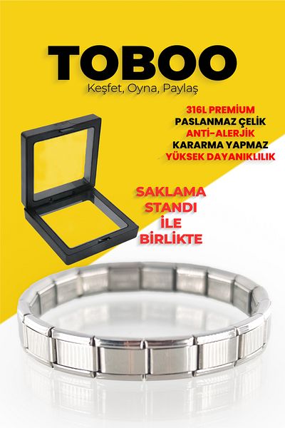 shop Italian Bracelet with Charm with Protection Stand 316L Premium Stainless Steel Anti-Allergic