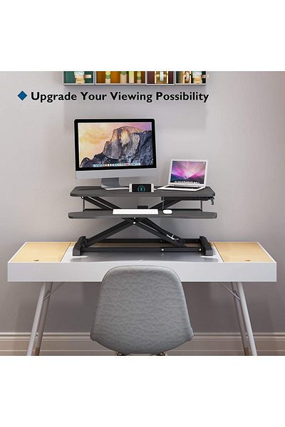 BONTEC Laptop workstation, Bontec, 80x40x50cm, adjustable, keyboard support, 15 kg max, metal, black