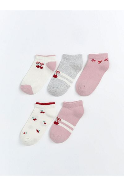 LC Waikiki New Season Patterned Girls' Booties Socks 5-Piece - S5R136Z4