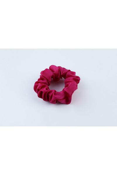 İLKYAZ Satin Fabric Rubber Buckle Bagel Buckle - Fuchsia