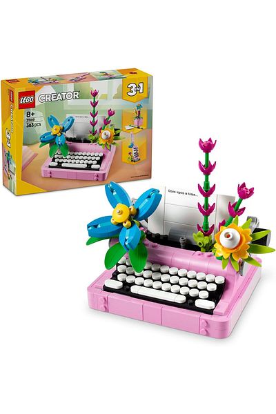 STOREMAX Ntwork Creator 3 in 1 Floral Typewriter 31169-8 Keytar for Children Age 8 and up or S