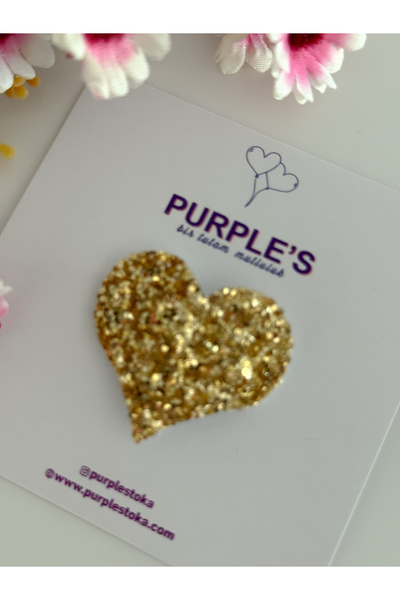 PURPLE'S BİR TUTAM MUTLULUK Glitter Heartless Baby Hair Clips Pieces
