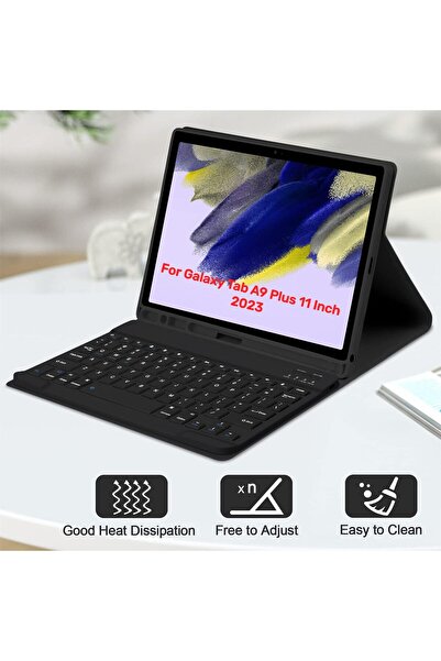 Fogy Samsung Galaxy Tab A11 Plus/A9+ Plus 11 inç 2025 Uyumlu Bluetooth Klavyeli Kılıfı + Mouse