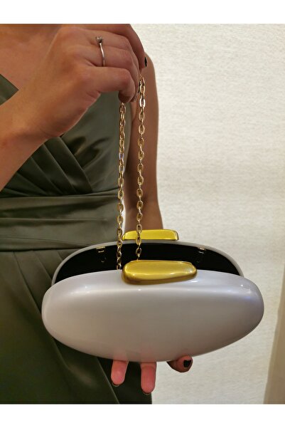 Soave Collection Women's Evening Dress Luxury Pearl Chain ​​Hanger Wedding Engagement Night Party Bag