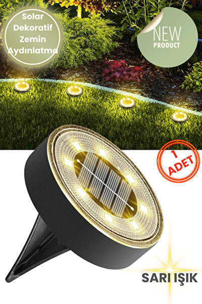 Technojet 8 LED’li Solar Bahçe Lambası | 1 Adet | Su Geçirmez | Otomatik Sens...