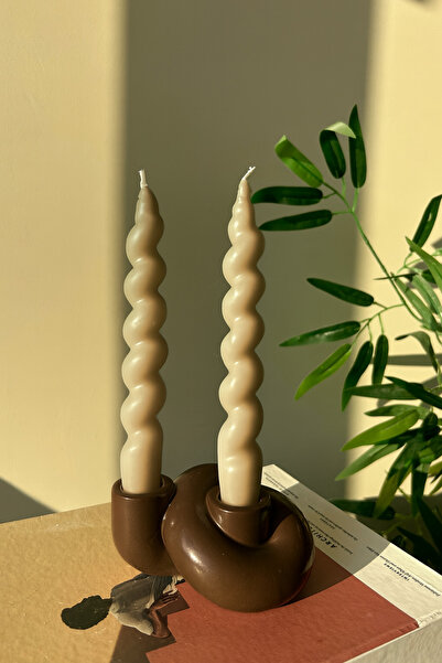 Luthien İki Oluklu Düğüm Şamdan & Mumluk