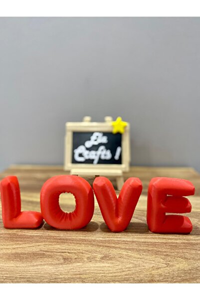 Ela Crafts 3D Yazıcı ile Üretilmiş LOVE Yazısı | Dekoratif Romantik Masa ve D...