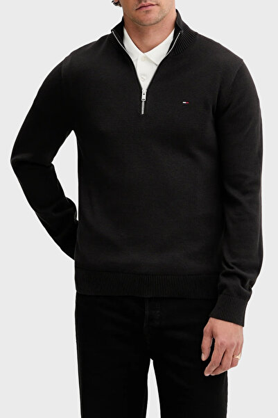 Tommy Jeans Pamuklu Slim Fit Yarım Fermuarlı Dik Yaka Kazak Erkek KAZAK DM0DM...