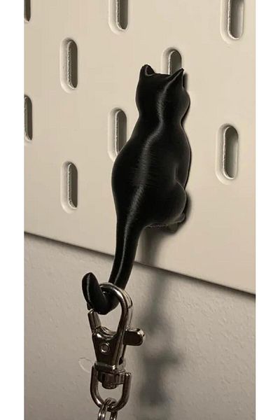 KARAHASANOĞLU MAKİNE Skadis Pano Cat Themed Hanger (2 Pieces)