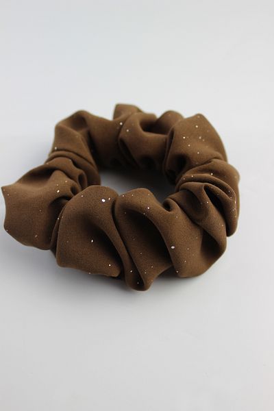 İLKYAZ Glitter Soft Fabric Rubber Buckle Bagel Buckle - Cinnamon