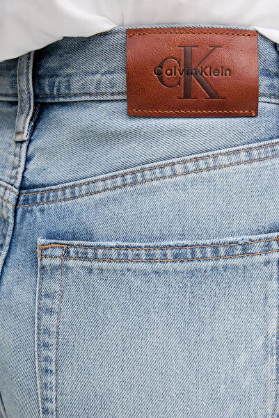 Calvin Klein Pamulu Wide Leg Yüksel Bel Bol Paça Jeans LV047C702GX0N KOT PANTOLON LV047C702G X
