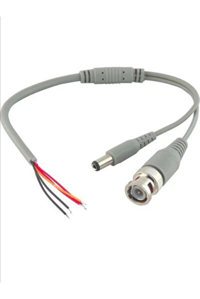 Onetech 10 Adet Hazır Kablolu Bnc Konnektör DC Power Jak Cctv Y Kablo Güvenli...