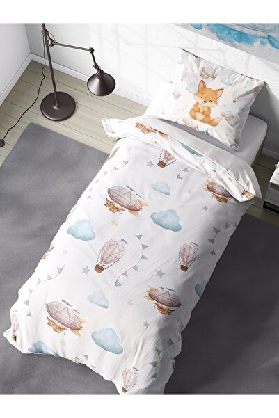 FAVOLLİ Sleepy Night Fox Single High Quality Duvet Cover Set