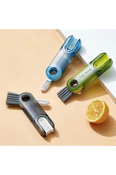 PRATİKOBA Bfs 3-Function Practical Bottle Cleaning Brush Multipurpose Brush for Kitchen Bathroom Vehicle
