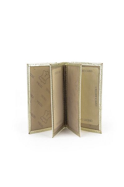 Ziya , Unisex Genuine Leather Card Holder 1539852Z03 Gold