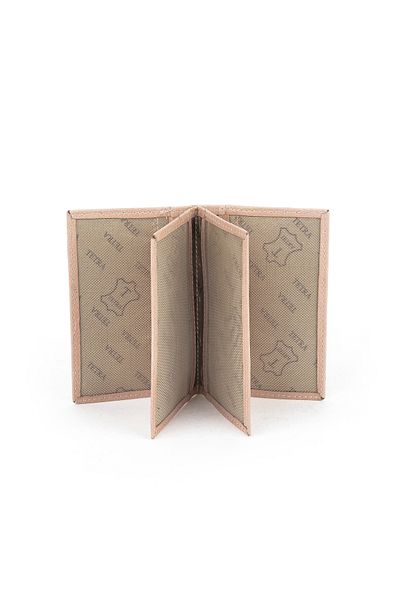 Ziya , Unisex Γνήσιο Δερμάτινο Θήκη Κάρτας 1539852Z03 Πούδρα