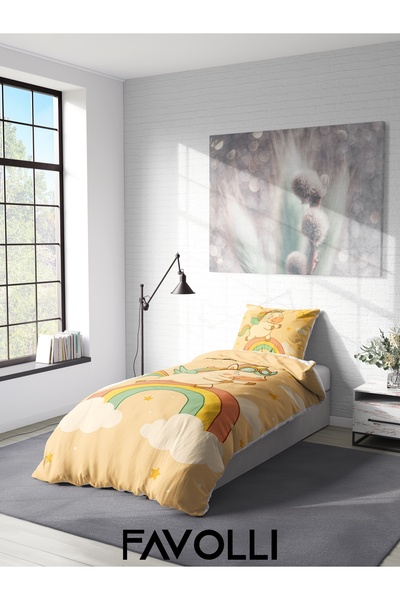 FAVOLLİ Cute Unicorn Single High Quality Duvet Cover Set