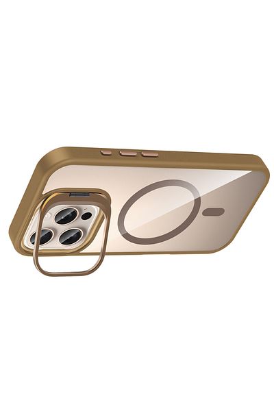GRABONO iPhone 16 Pro Max Case Lens Protection Hard Tpu+Pc Transparent Can Be Used as a Gift and Stand