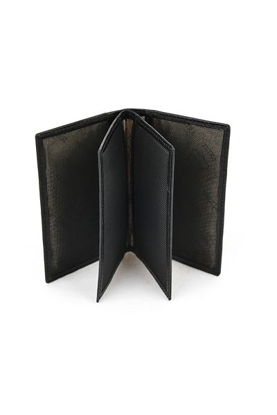 Ziya , Unisex Genuine Leather Card Holder 1539852Z04 Black