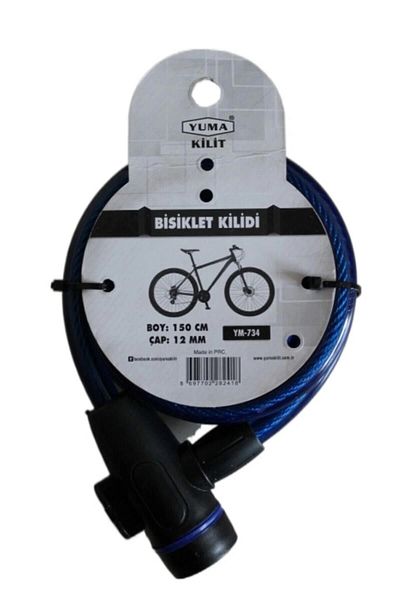 MR RZN STORE Yuma Ym- 734 150cm Blue Bicycle Lock