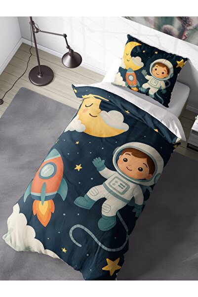 FAVOLLİ Space Traveler Single High Quality Duvet Cover Set