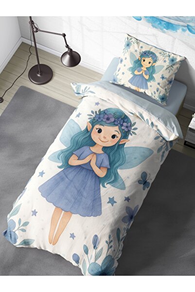 FAVOLLİ Fairy Blue Dream Single High Quality Duvet Cover Set