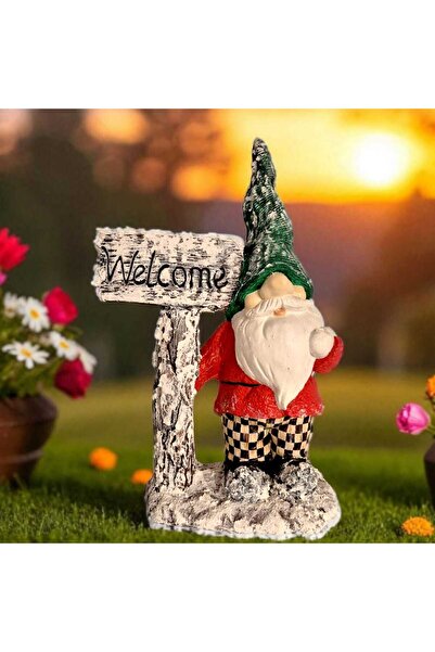 İki Cadı Tasarım Cüce Welcome Dekoratif Obje Ve Biblo , Ev Dekorasyonu , Bahç...
