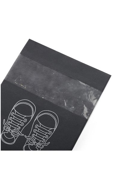 Generic Shoe Storage Bag with Transparent Window, Grey - (6) Pieces | Small